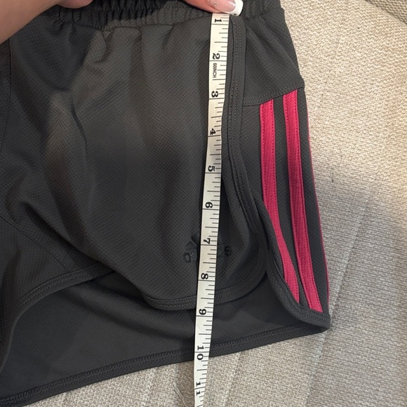 Adidas Women's Grey and Pink Athletic Shorts - Picture 4 of 11